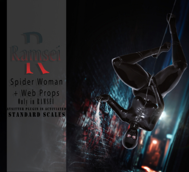 Second Life Marketplace - RAMSEI - Spider Woman Pose + Props